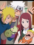 Minato e Jiraiya spaventano Naruto